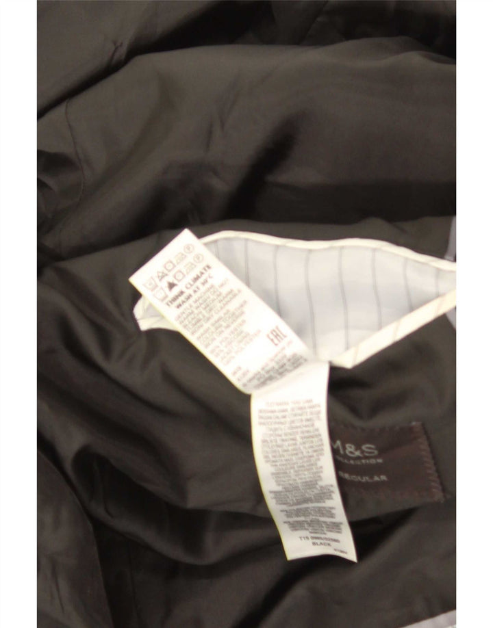 Marks & Spencer Herre 2-knaps blazerjakke UK 46 XL Sort Polyester