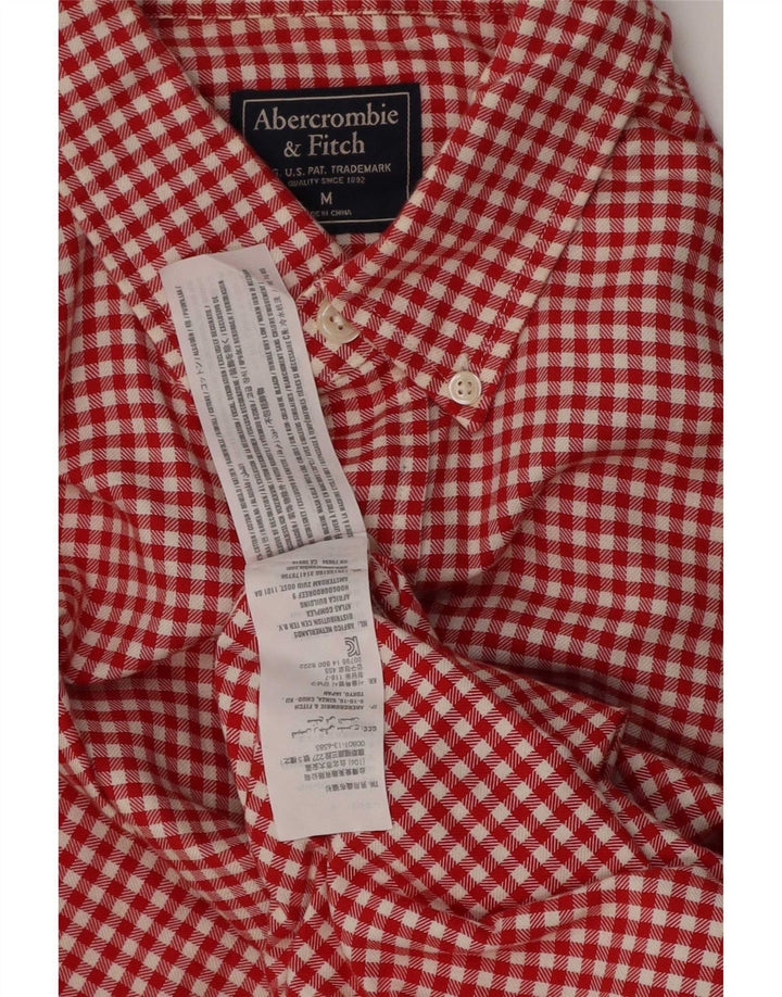 Abercrombie & Fitch Herreskjorte Medium Rød Gingham Bomuld