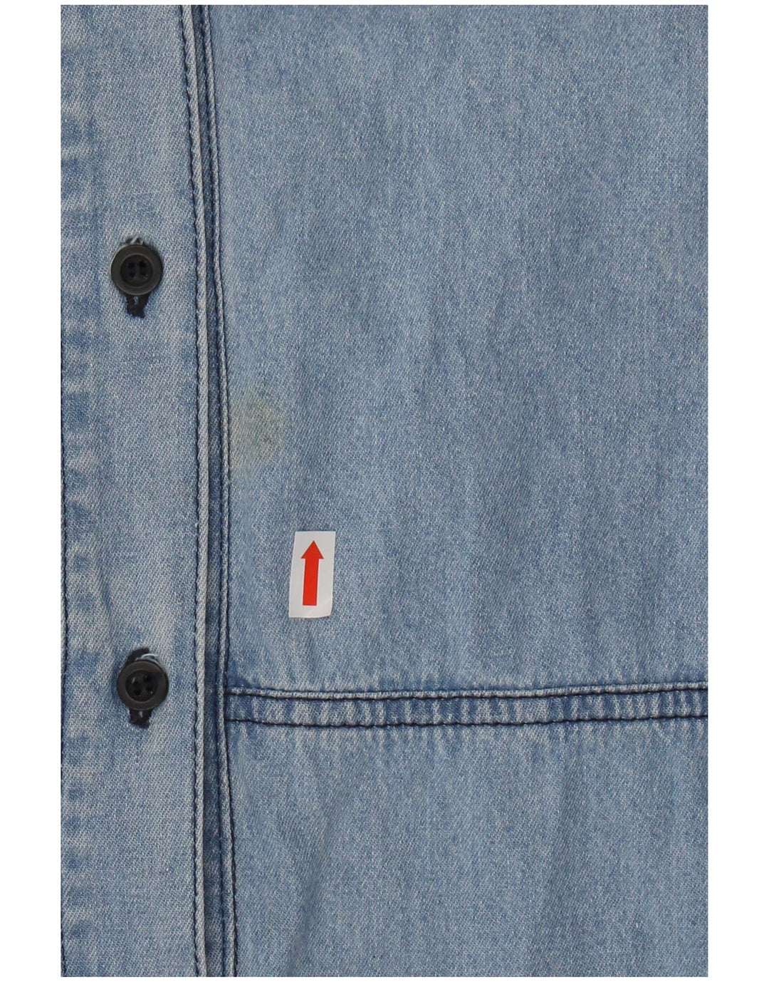 CARRERA Kortærmet denimskjorte til mænd Størrelse 43/44 XL Blå Bomuld