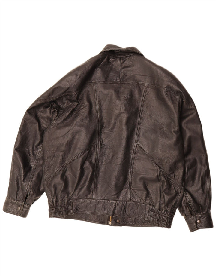 Vintage herre læderjakke UK 42 XL sort læder