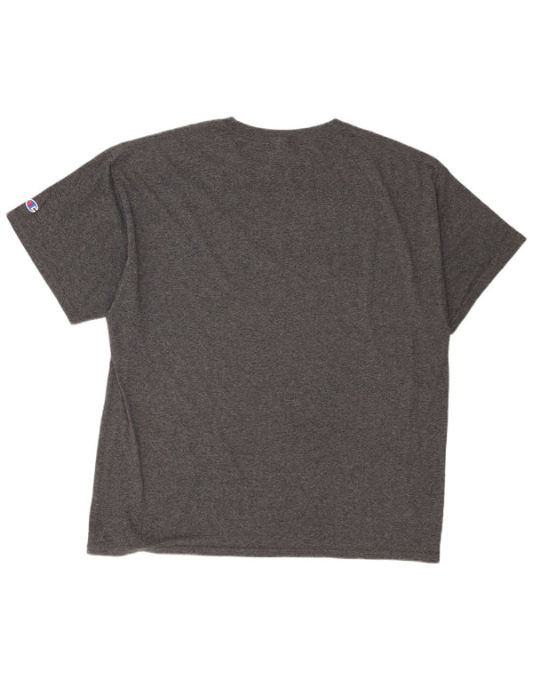 Champion Herre Brooklyn Grafisk T-Shirt Top XL Grå Bomuld