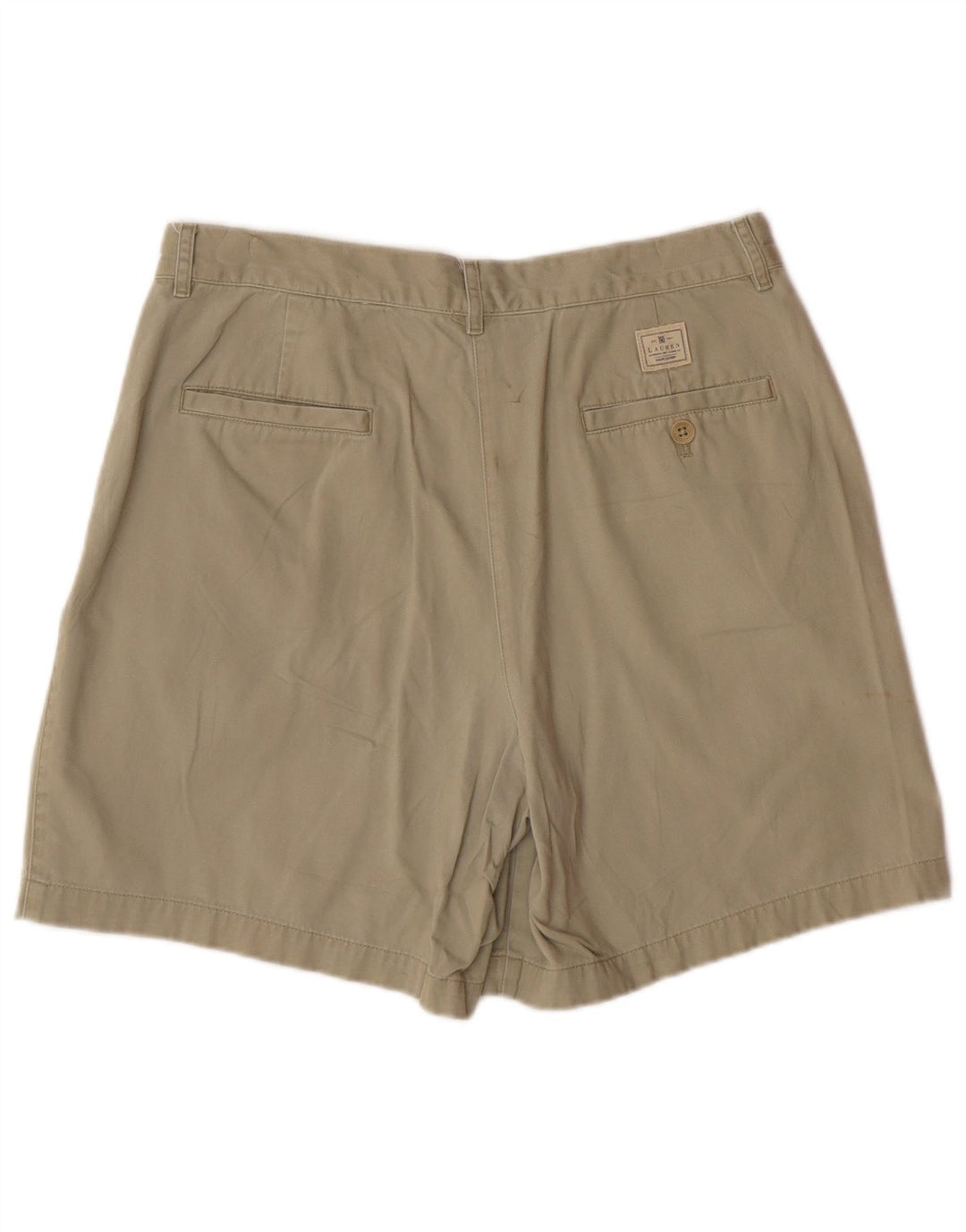 RALPH LAUREN Chino Shorts til kvinder US 10 Large W32 Khaki Bomuld