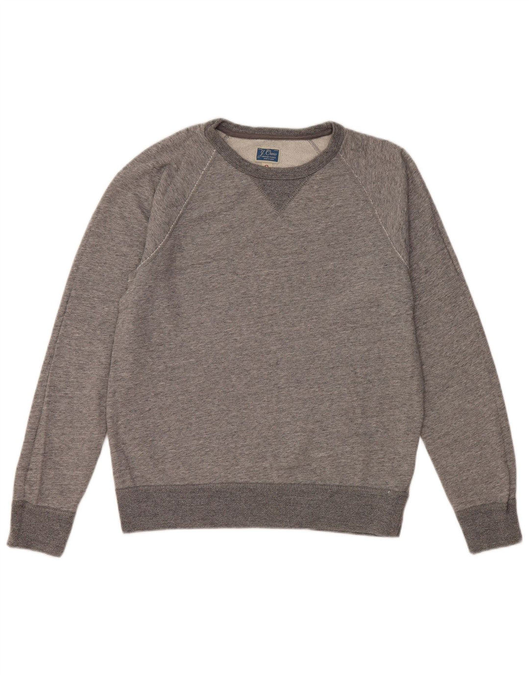 J. CREW Dame oversize sweatshirt Jumper UK 10 Lille grå bomuld