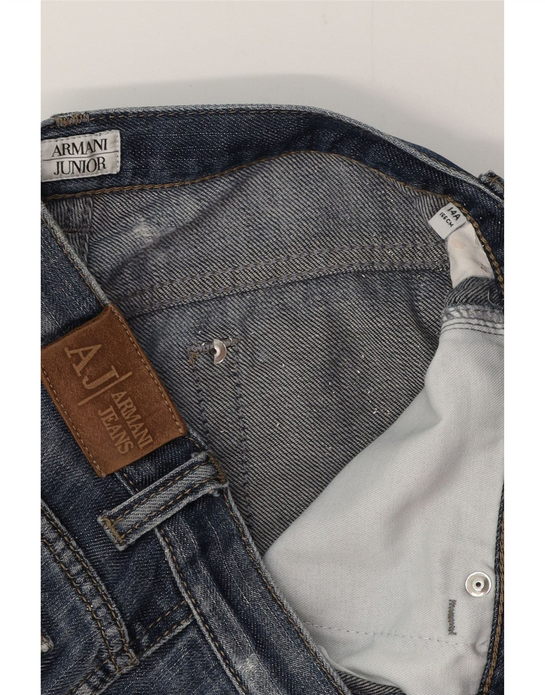 ARMANI JUNIOR Lige jeans til piger 13-14 år W29 L31 Blå