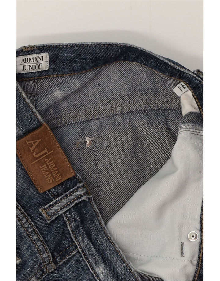 ARMANI JUNIOR Lige jeans til piger 13-14 år W29 L31 Blå