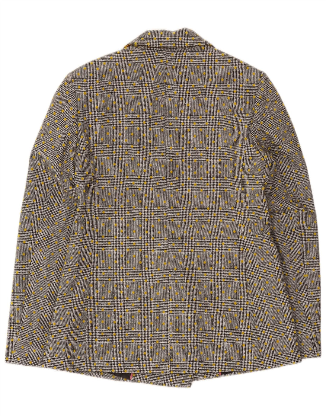 Boden Dame Double Breasted Blazer Jacket UK 10 Small Grey Spotted Wool