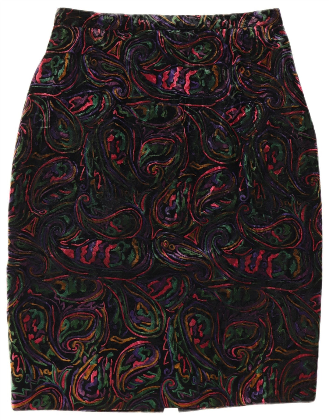 VINTAGE kvinders 1 knap 2-delt nederdelsæt UK 12 Medium W32 Flerfarvet