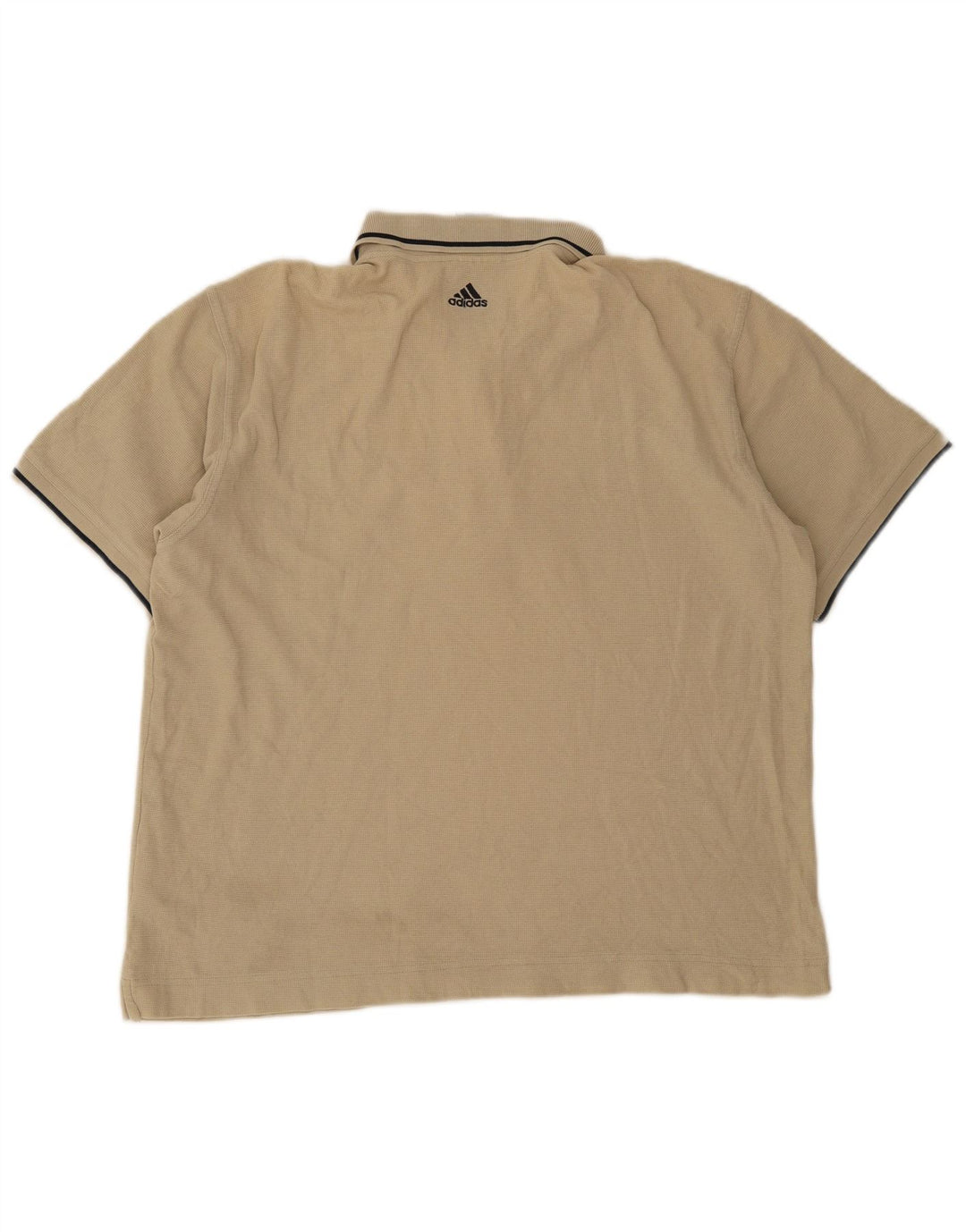 Adidas Polo Shirt til mænd, stor beige stribet bomuld