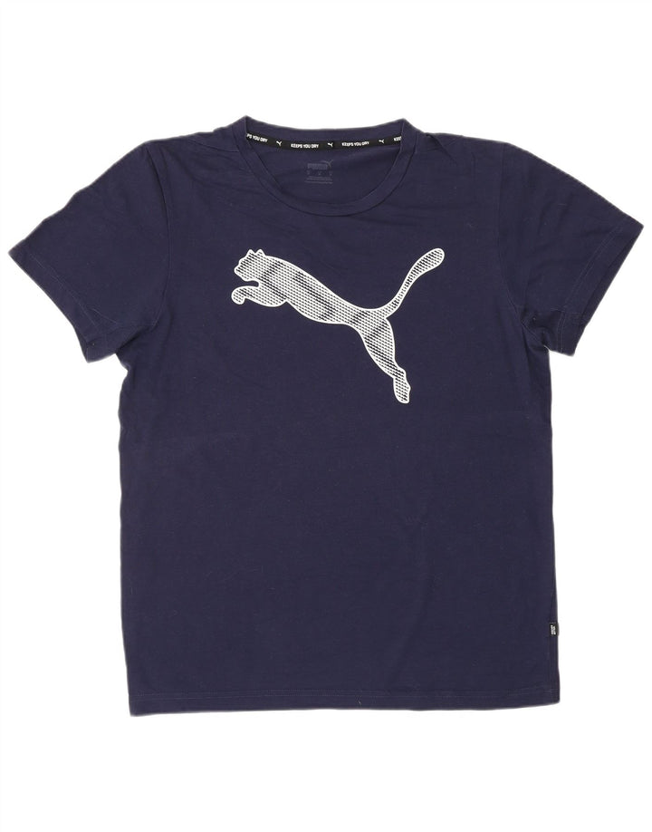 PUMA Grafisk T-shirt til mænd, medium marineblå