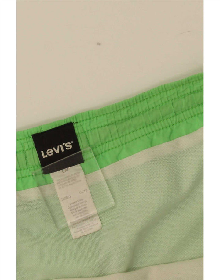 Levi's Grafiske svømmeshorts til mænd, store grønne polyester