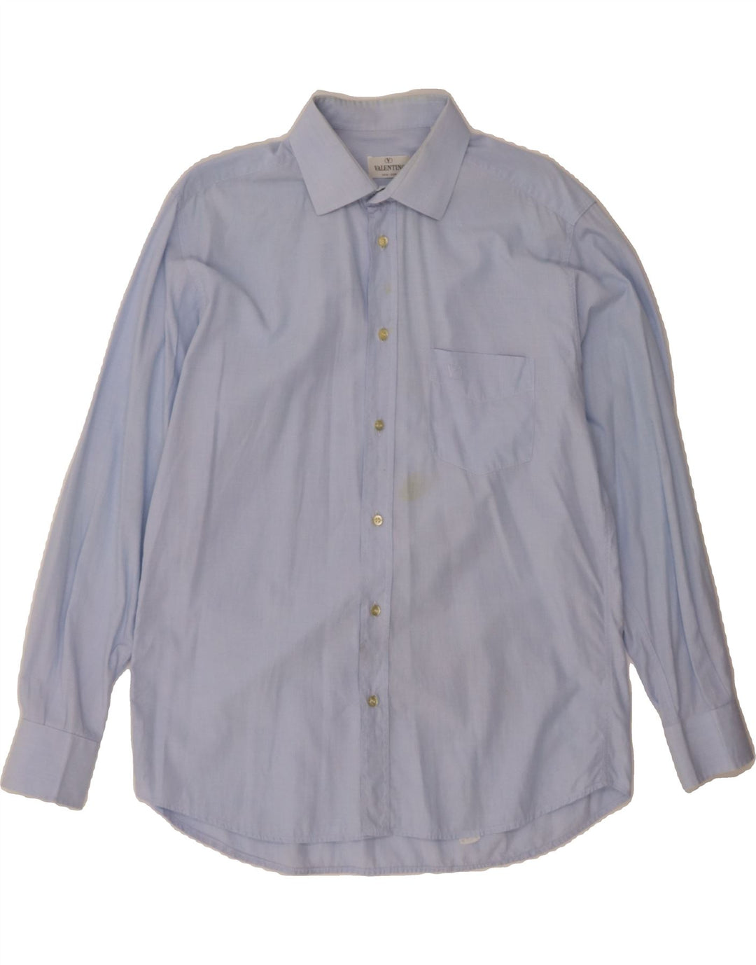 VALENTINO Mens Shirt Size 41 16 Large Blue Cotton Vintage Valentino and Second-Hand Valentino from Messina Hembry 