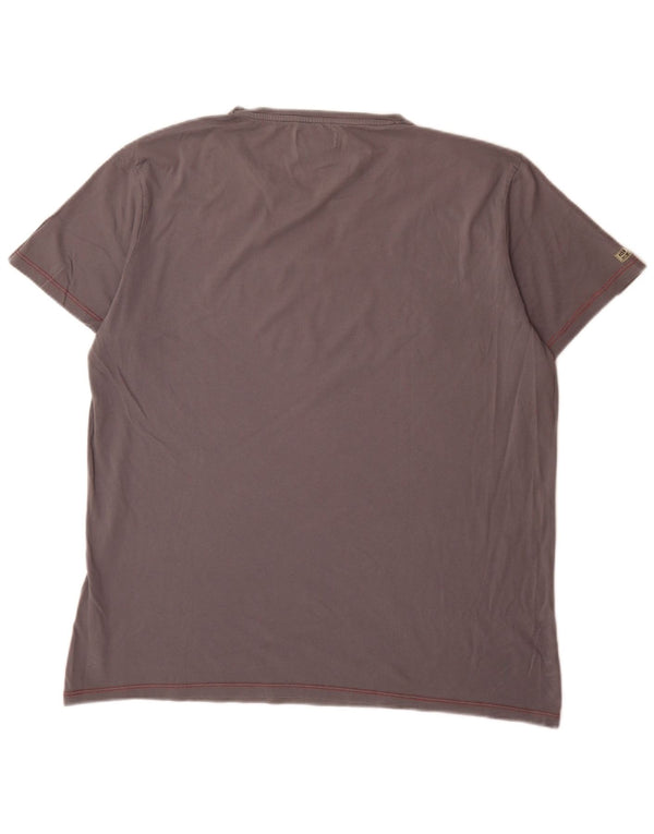 Marlboro Classics Herre Grafisk T-Shirt Top 2XL Grå Bomuld