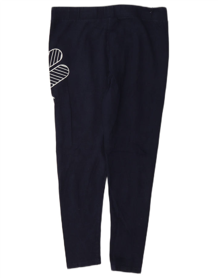 Fila Kvinders Grafiske Leggings UK 12 Medium Navyblå Bomuld