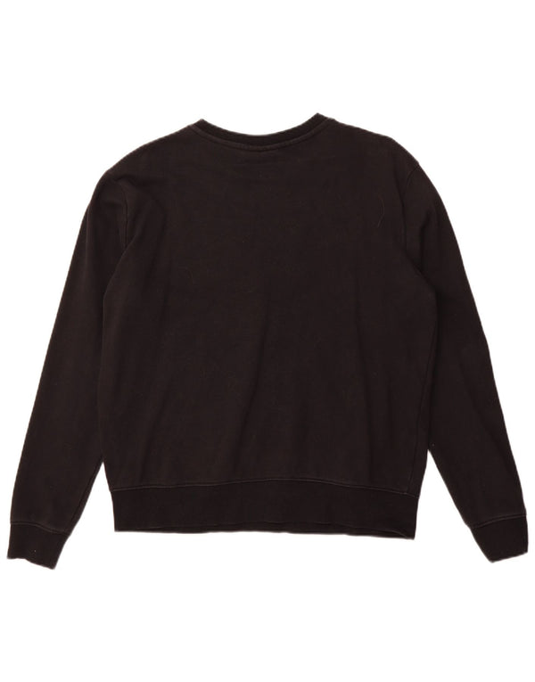 Fila Dame Grafisk Sweatshirt Jumper UK 16 Stor Sort Bomuld