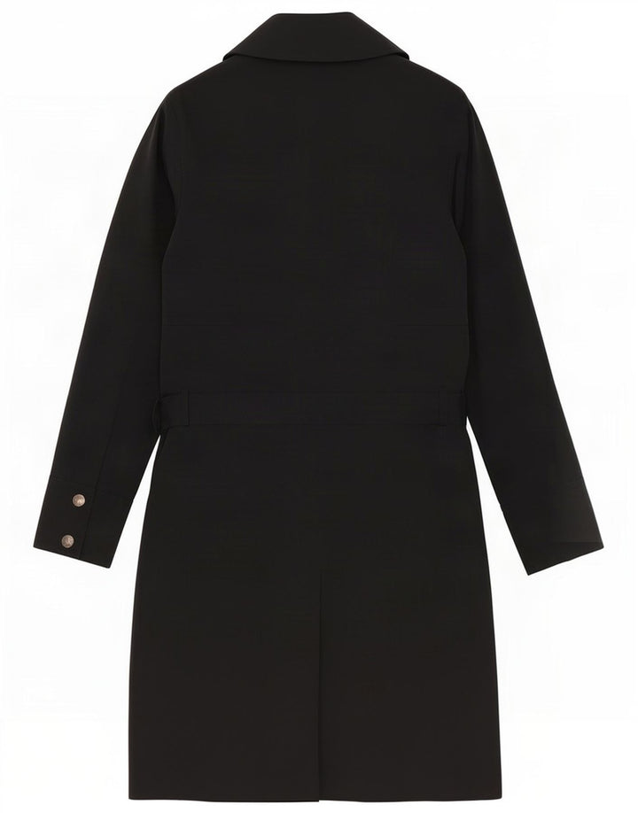 Hugo Boss Dame Langærmet Skift Kjole UK 10 Small Black Polyester