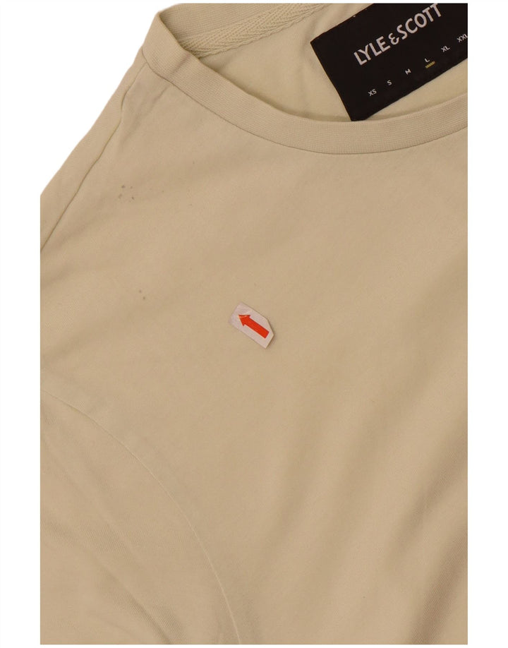 Lyle & Scott Herre T-shirt Top Stor Beige Bomuld