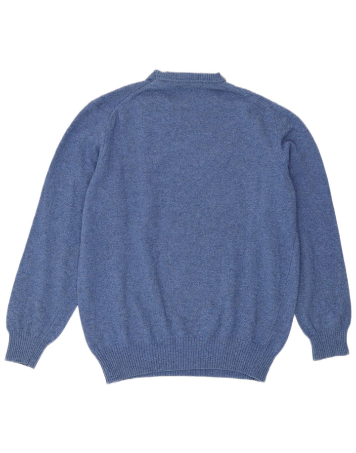 Zara Herre sweater med rund hals, stor blå