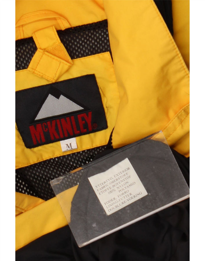 MC Kinley Herre Hætte Regnjakke UK 38 Medium Gul Colourblock Nylon