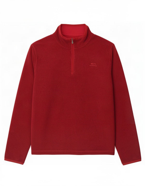 Weird Fish Herre Zip Neck Sweatshirt Jumper 4XL rødbrun polyester