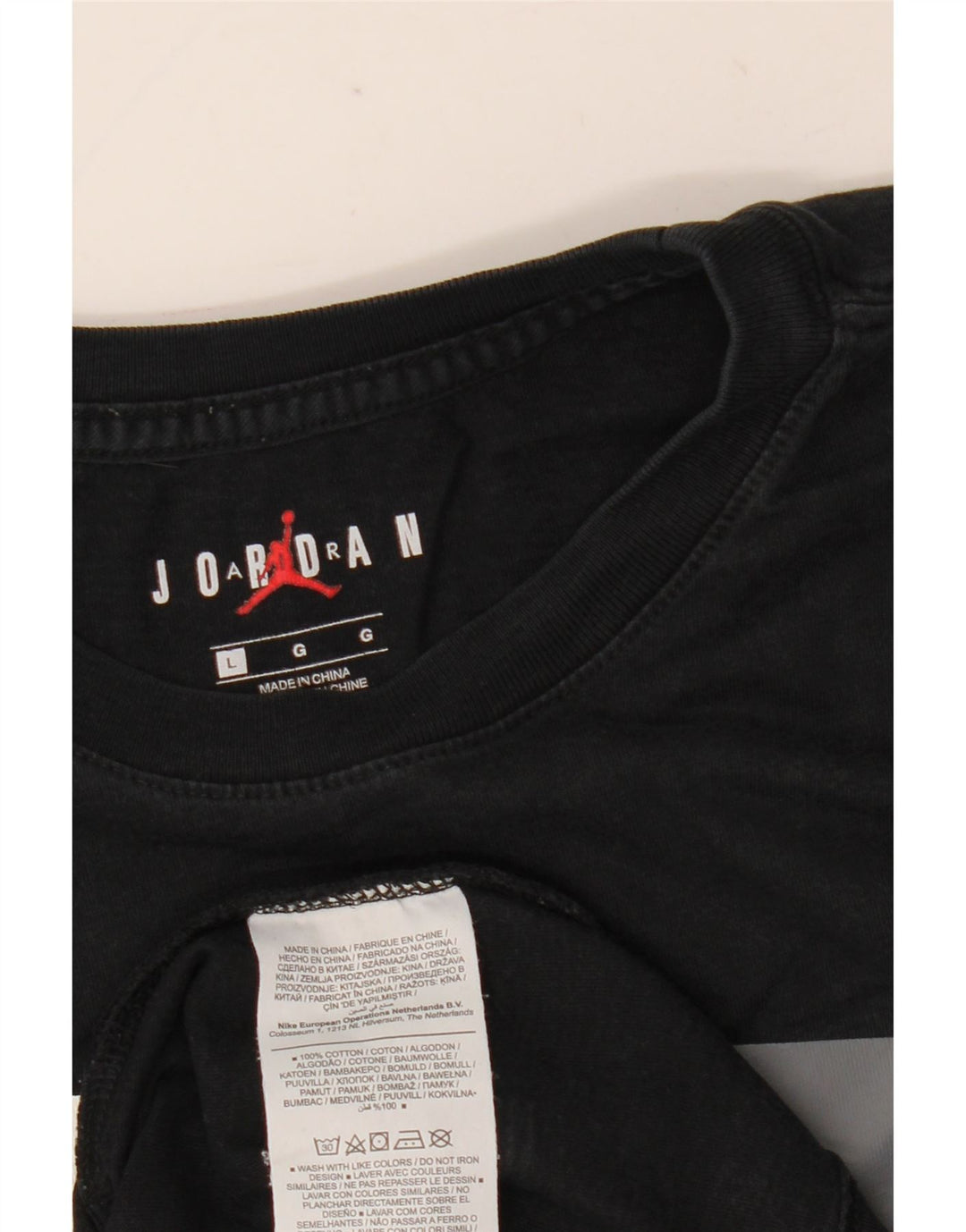 Jordan Herre grafisk T-shirt Top Stor sort bomuld