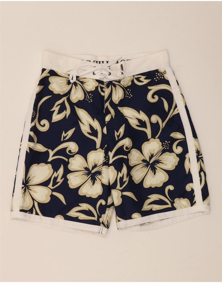 Sundek Badeshorts til mænd Small Navy Blue Floral Polyester