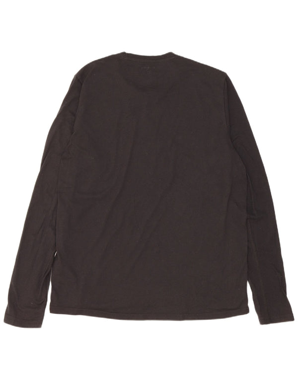 Adidas Herre Aeroready Grafisk Top Langærmet Stor Sort Polyester