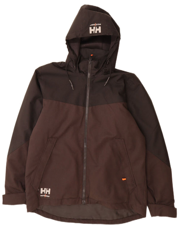 Helly Hansen Herre Graphic Windbreaker Jacket UK 40 Large Brown Colourblock