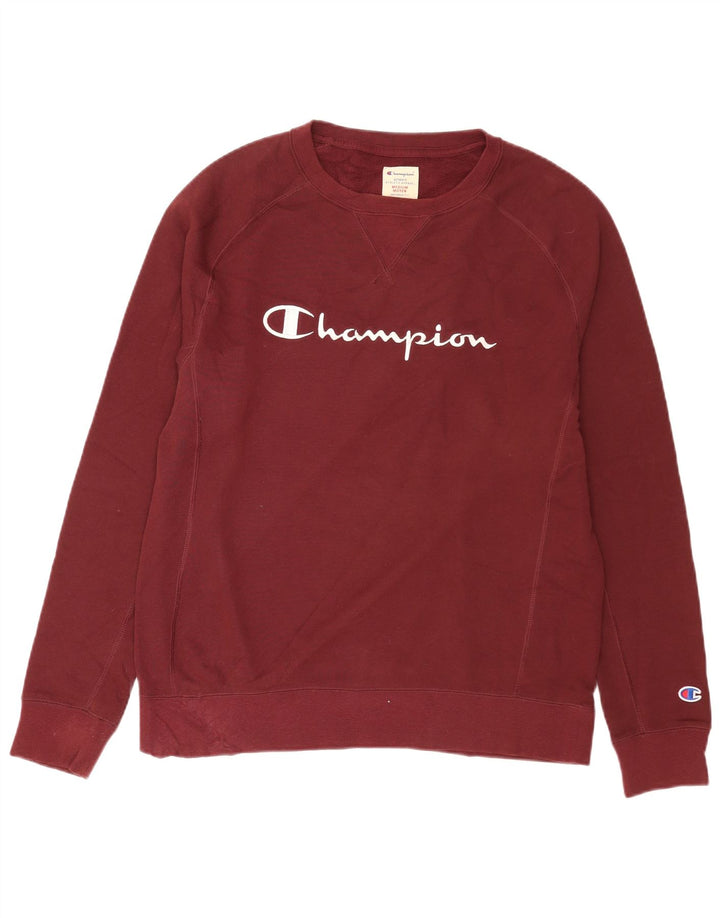 Champion Herre grafisk sweatshirt Jumper Medium Bourgogne bomuld