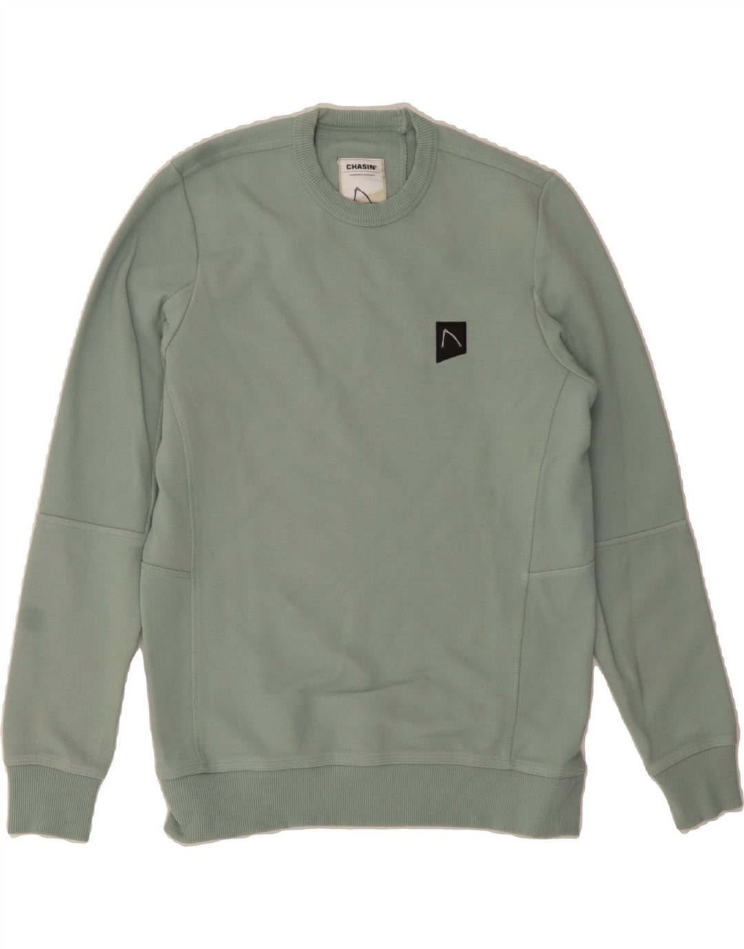 VINTAGE Mens Sweatshirt Jumper Small Green Cotton Vintage Vintage and Second-Hand Vintage from Messina Hembry 