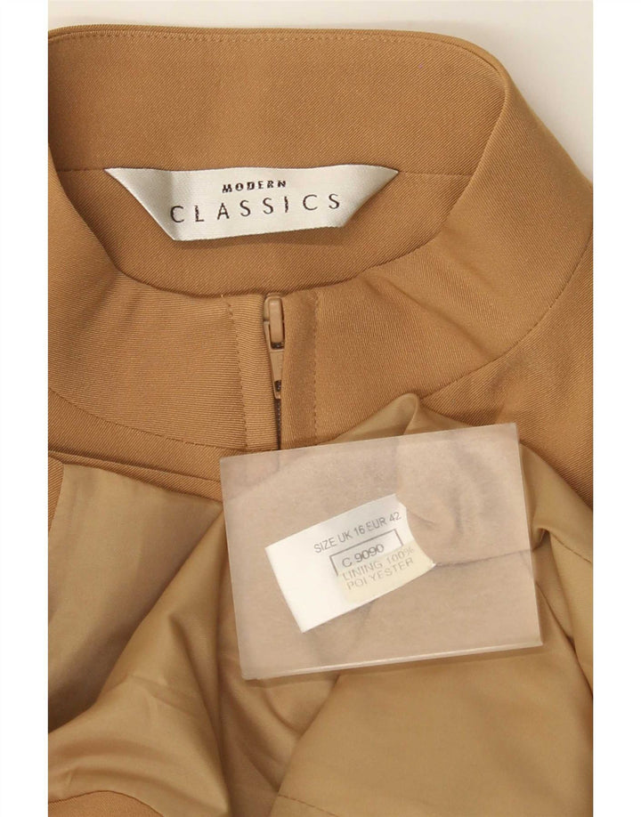 Modern Classics Dame Blazer Jacket UK 16 Large Beige Polyester