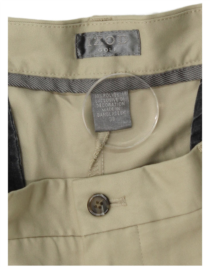 IZOD Herre Pegged Chino Shorts W38 XL Beige Polyester