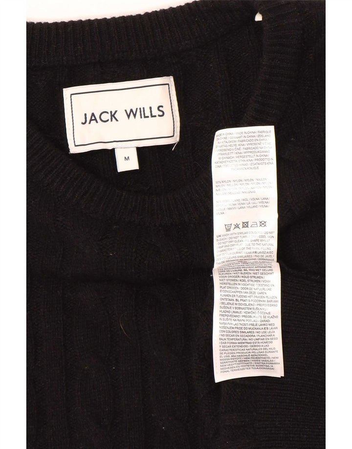 Jack Wills Herre Boat Neck Jumper Sweater Medium Sort Nylon