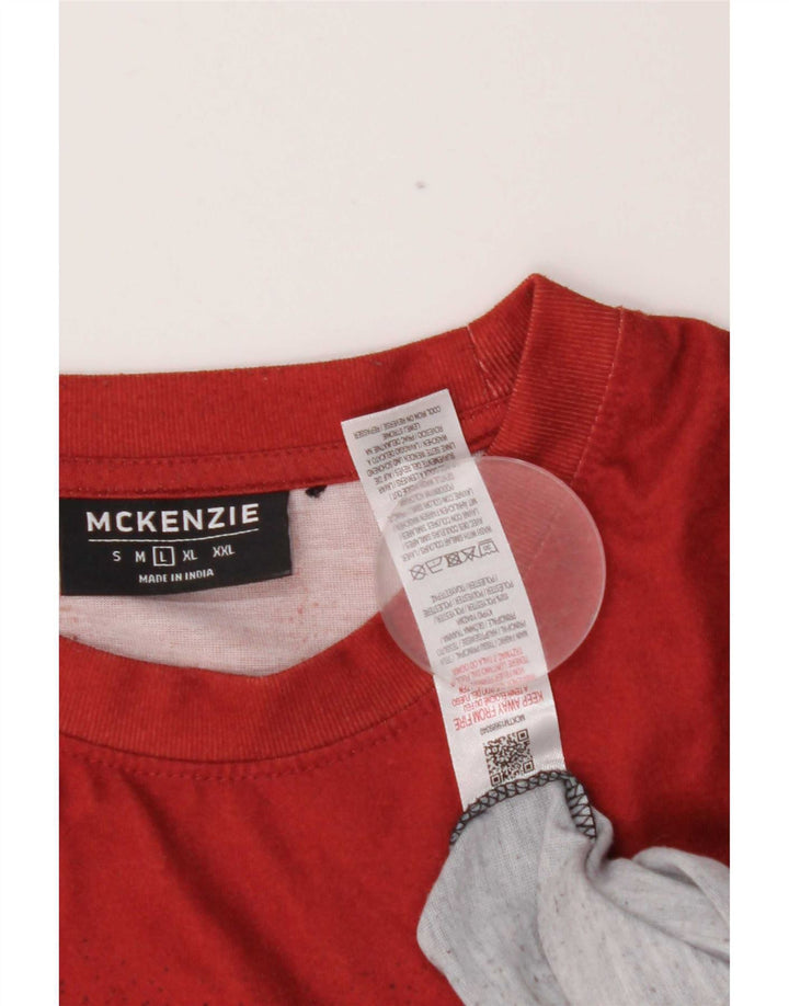 Mckenzie Herre T-Shirt Top Large Red Tie Dye Polyester