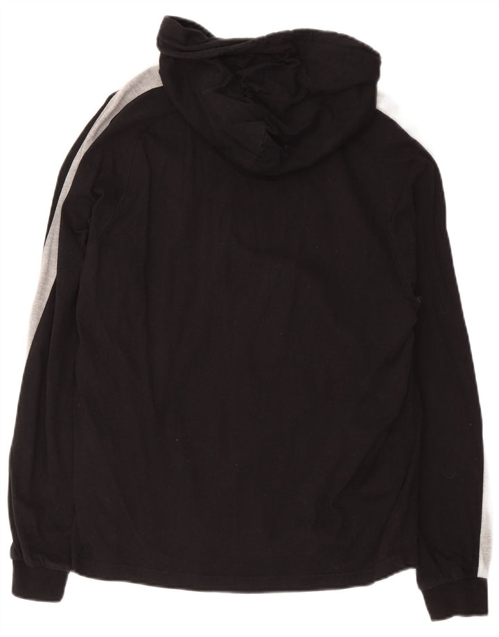Champion Herre Hooded Top Langærmet Medium Sort Colourblock Bomuld