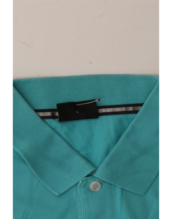 HUGO BOSS Mens Polo Shirt Large Blue Cotton Vintage Hugo Boss and Second-Hand Hugo Boss from Messina Hembry 