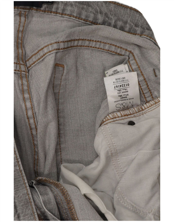 Marks & Spencer Herre Blue Harbor Straight Jeans W38 L29 Grå Bomuld