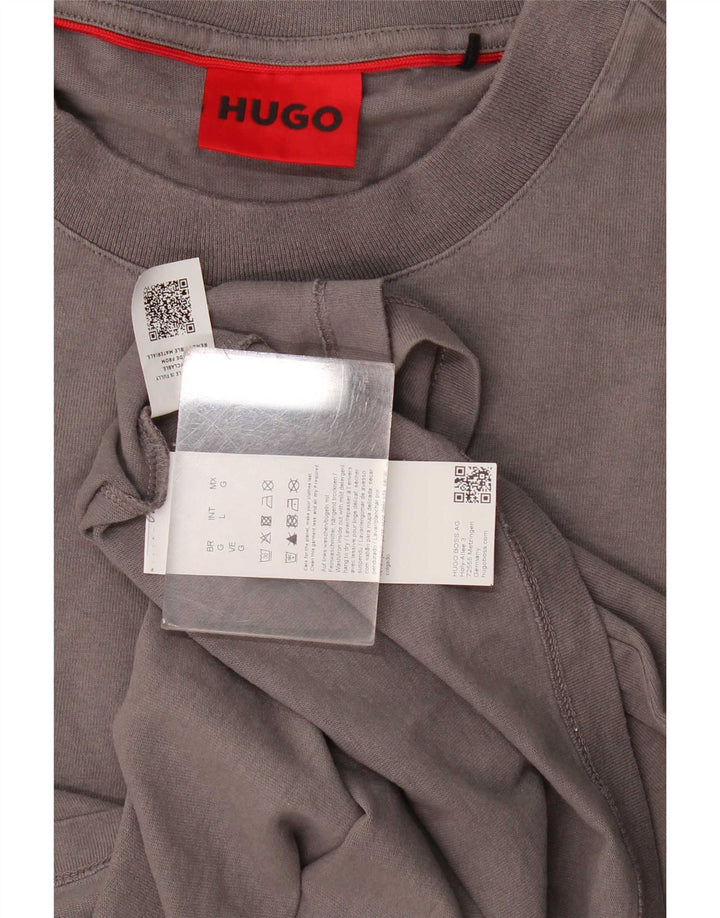Hugo Boss Herre T-Shirt Top Stor Grå Bomuld