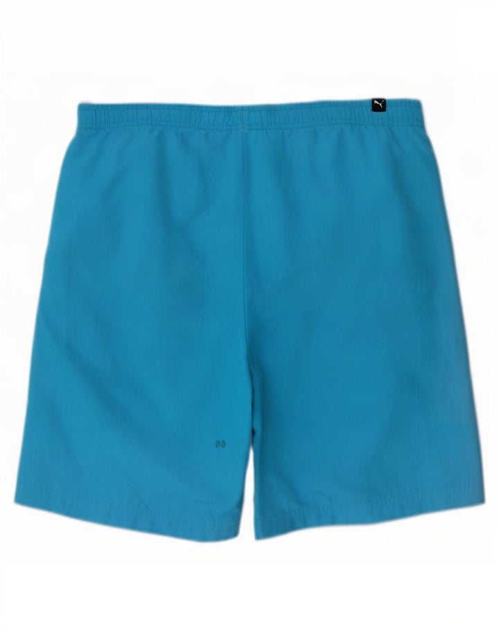 Puma Herre grafiske svømmeshorts Medium Blue Polyester