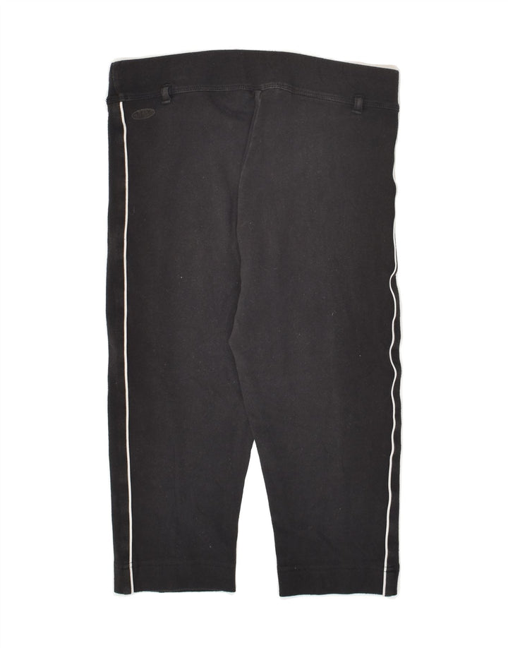 ADIDAS Womens Capri Leggings UK 12 Medium Black Cotton | Vintage Adidas | Thrift | Second-Hand Adidas | Used Clothing | Messina Hembry 