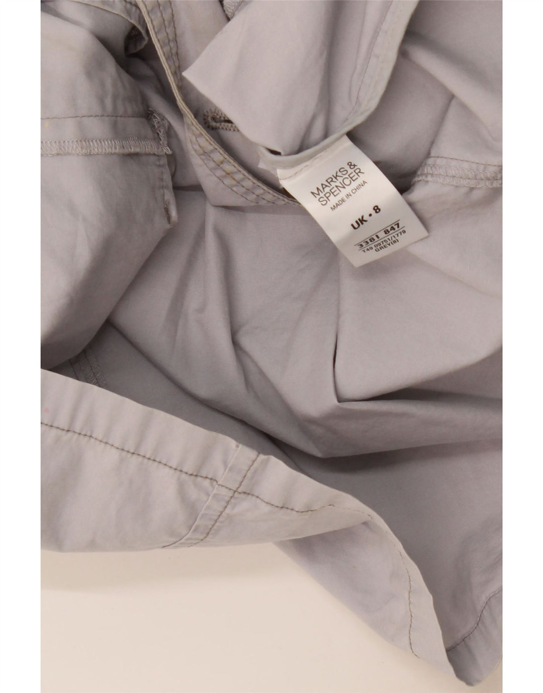 Marks & Spencer Dame 3/4 ærmet dobbeltradet jakke UK 8 lille grå