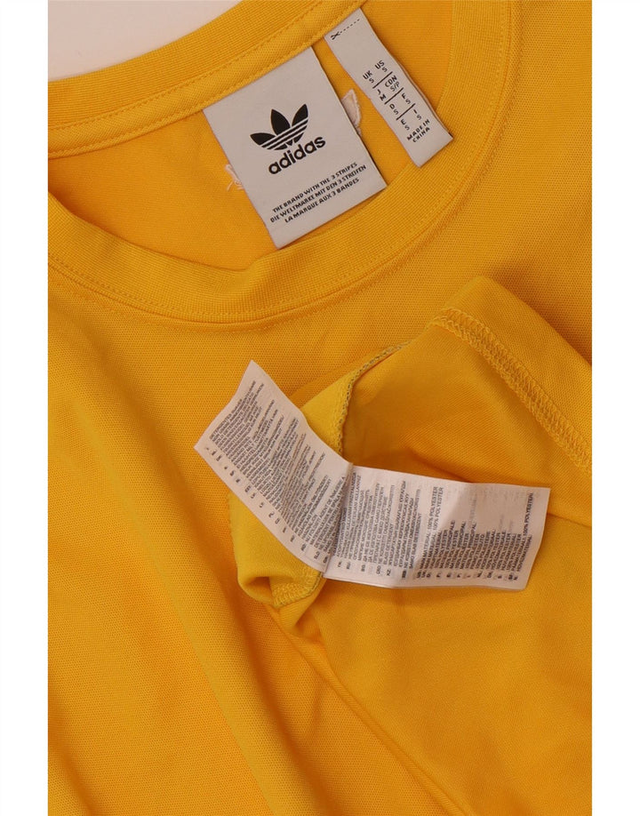 ADIDAS Grafisk T-shirt top til mænd, lille gul colourblock polyester