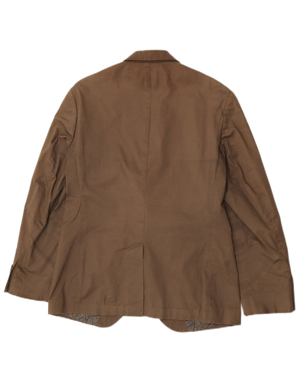 Marks & Spencer Herre 2-knaps blazerjakke UK 40 Medium Khaki Bomuld
