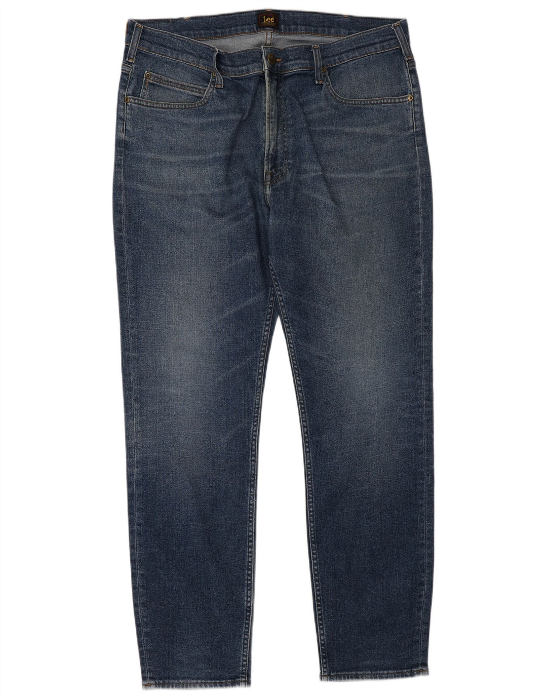 Lee Mens Rider Cropped Jeans W38 L34 blå bomuld
