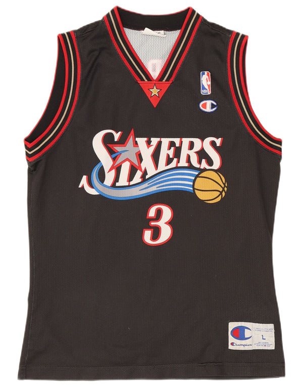 Champion Boys Allen Iverson Philadelphia Grafisk Vest Top 11-12 år Grå