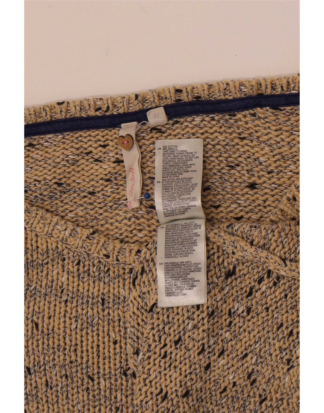 White Stuff Womens Boat Neck Jumper Sweater UK 16 Large Beige Flecked