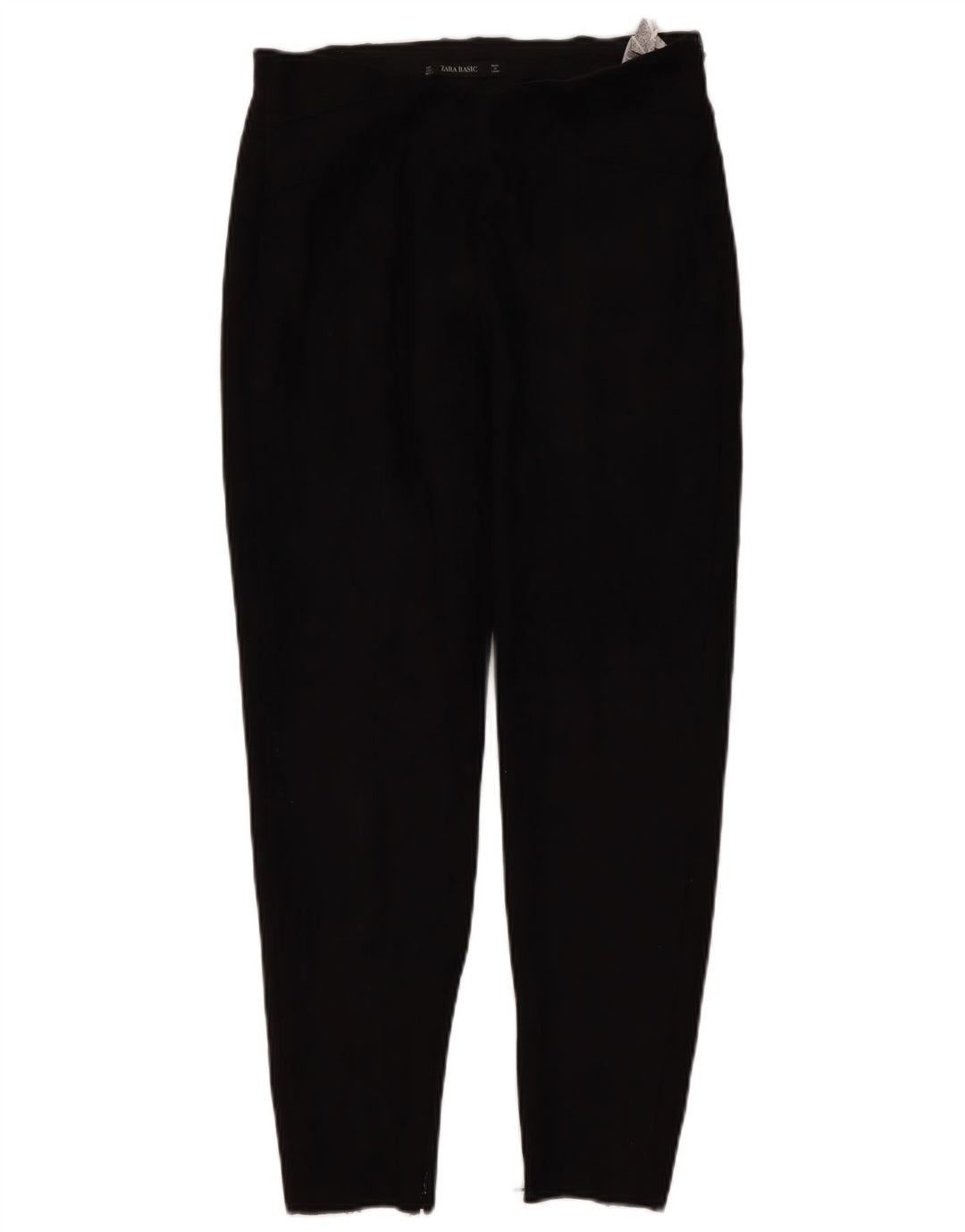 Zara Dame Slim Casual Bukser Large W32 L26 Sort Polyester