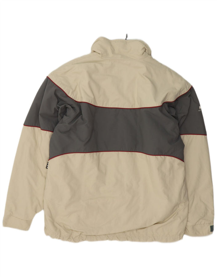 Helly Hansen Herre Windbreaker Jacket UK 40 Large Beige Colourblock Nylon