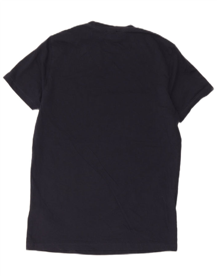 Diesel Herre grafisk T-shirt Top Medium Marineblå Bomuld