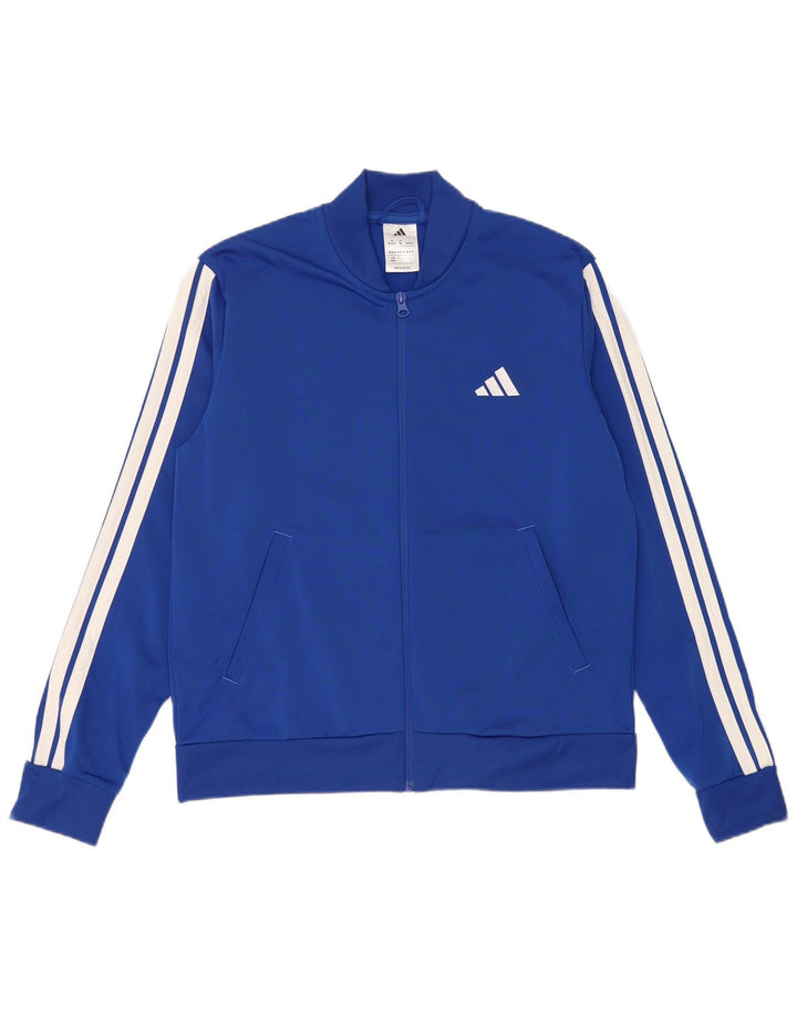 Adidas Drenge Træningsdragt Topjakke 12-13 År Blå Polyester