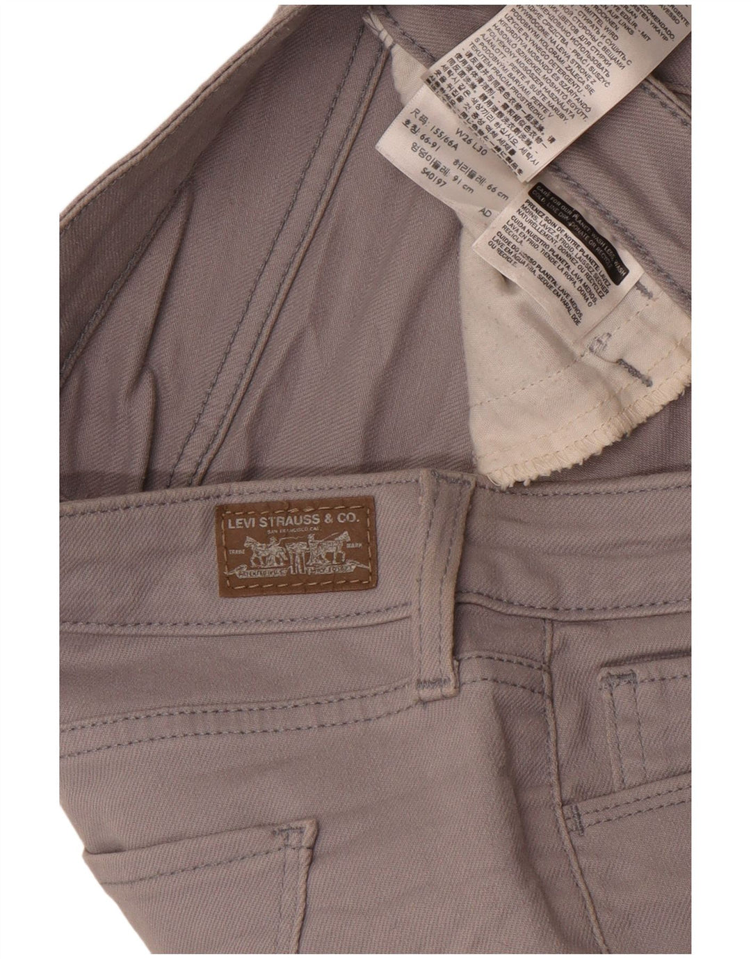 Levi's Dame Legging Skinny Jeans W26 L30 Grå Bomuld